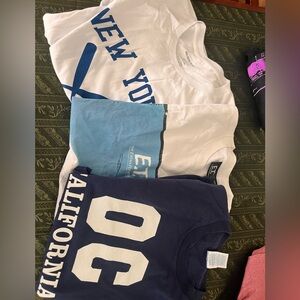 LOT of 3 T shirts ORANGE COUNTY CALIFORNIA, NEW YORK BASEBALL. E.T.